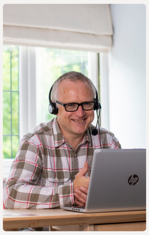 Mark Evans with headset